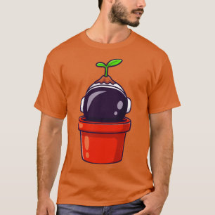 Camiseta Planta De Astronauta Em Cartoon De Pote