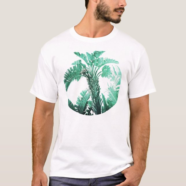 Camiseta Planta de banana folha verde (Frente)
