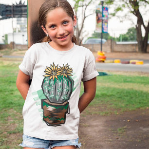Camiseta Planta de Cacto em um Vaso