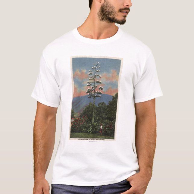 Camiseta Planta de CaliforniaCentury na flor (Frente)