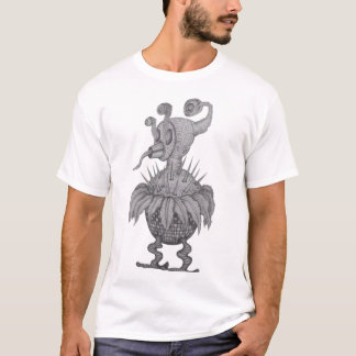 Camiseta Planta de Fantasia Surreal Desenhada à Mão - Itrat