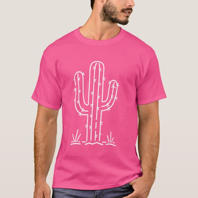 Camiseta Planta de humor Cactus simples e engraçado minimal (Frente)