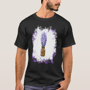 Camiseta Planta de Lavanda Erva Flor Roxa Jardinagem Mulher