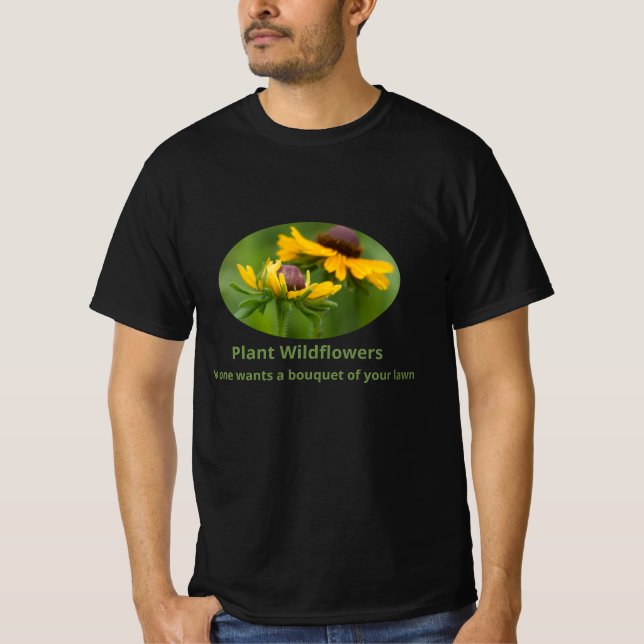 Camiseta Planta de T-Shirt de Flores Selvagens (Frente)