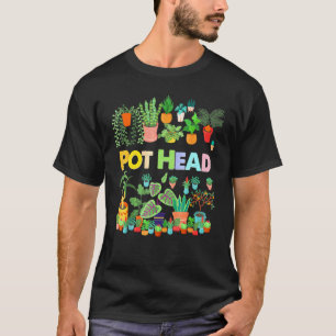 Camiseta Planta E Jardineiro Cabeça De Vaso Suculenta