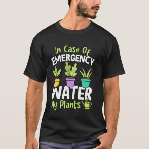 Camiseta Planta Em Vaso De Jardinagem Em Caso De Água De Em