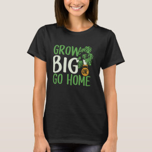 Camiseta Planta em Vaso de Jardinagem Trocadilho Cresça Gra