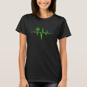 Camiseta Planta Engraçada Batimento Coração Legumes Vegana