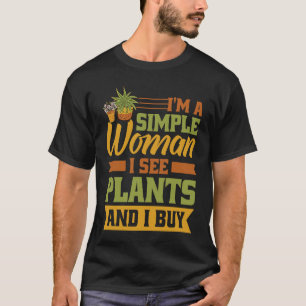 Camiseta Planta Engraçada Diz Planta Amigos Jardim 1