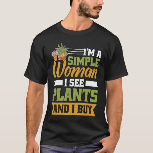 Camiseta Planta Engraçada Dizendo Planta Amigos Jardim