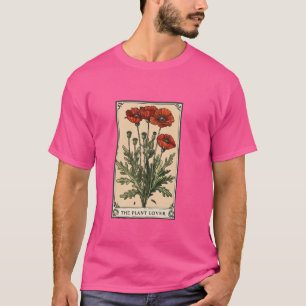 Camiseta Planta Flor Vermelha Flor Frota Lover Cartão Tarte