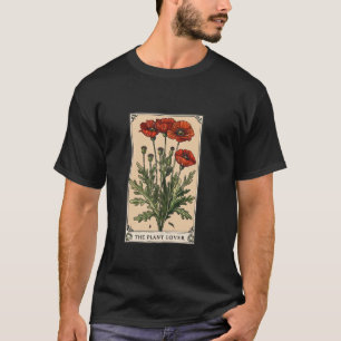 Camiseta Planta Flor Vermelha Flor Frota Lover Cartão Tarte