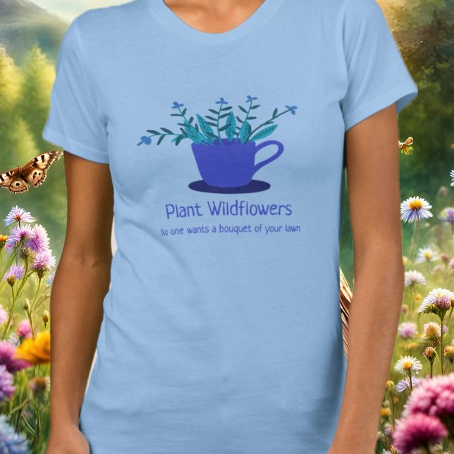 Camiseta Planta Flores Selvagens Sem Moa (Criador carregado)