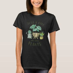 Camiseta Planta Legal Para Meninas Crianças Vaso Jardineiro