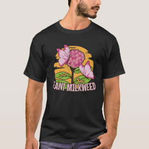 Camiseta planta leiteira monarca borboleta-borboleta animai