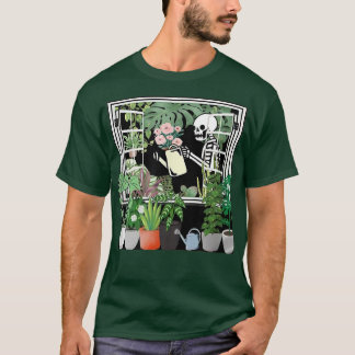 Camiseta Planta Louca Senhora Funny Skeleton Planta Mãe Pla