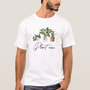 Camiseta Planta Mãe Plantas De Casas De Aquarela