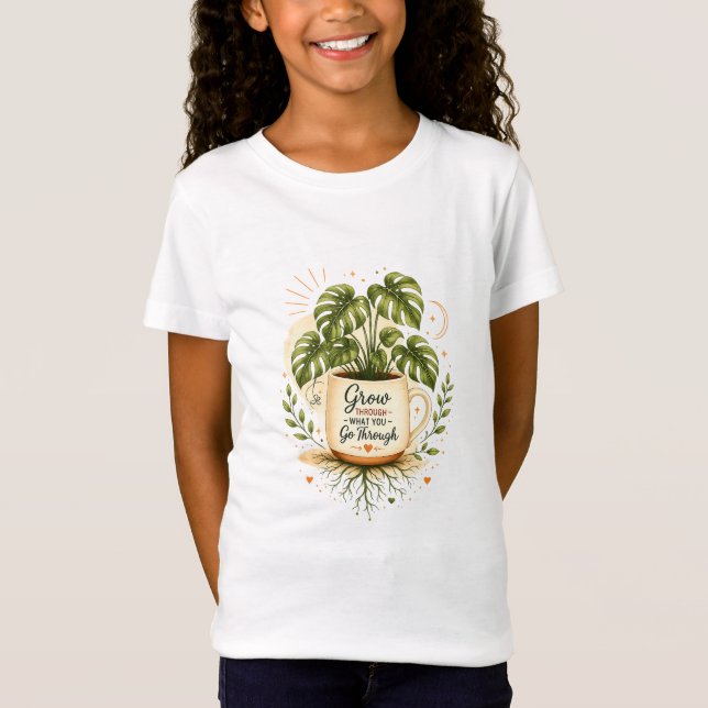 Camiseta Planta Monstera em Caneca de Café | Botânico Aconc (Frente)