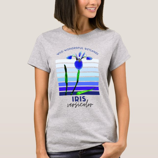 Camiseta Planta Nativa Iris Versicolor — Planta úmida (Frente)