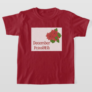 Camiseta Planta Poinsettia Aquarela Aniversário Dezembro Cr