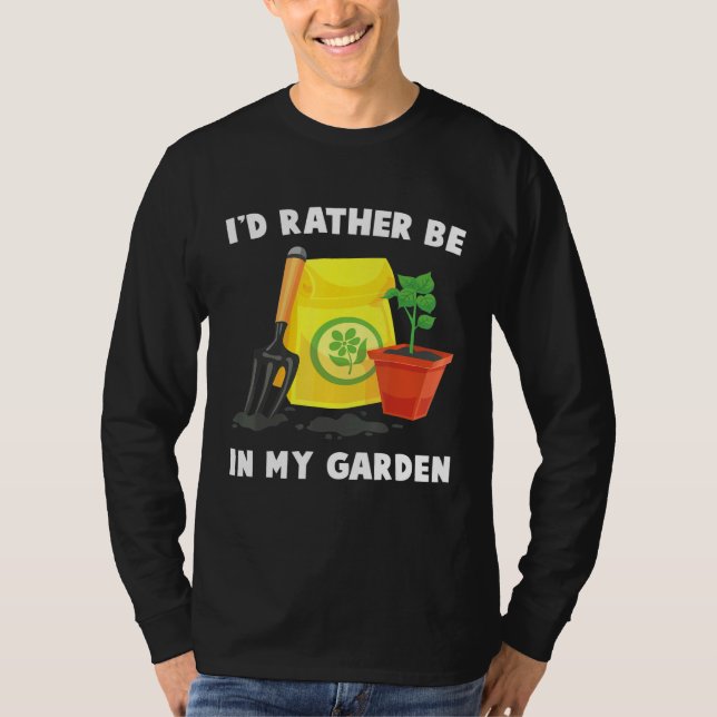 Camiseta Planta - Preferencialmentes Id Estão No Meu Jardim (Frente)