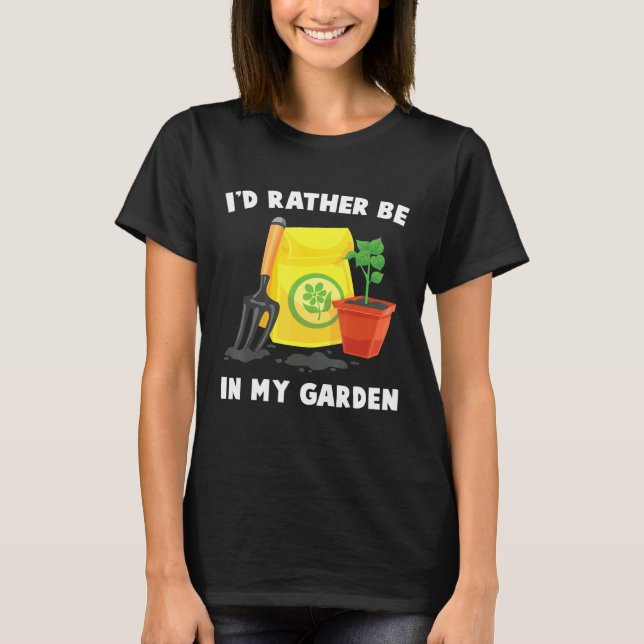Camiseta Planta - Preferencialmentes Id Estão No Meu Jardim (Frente)