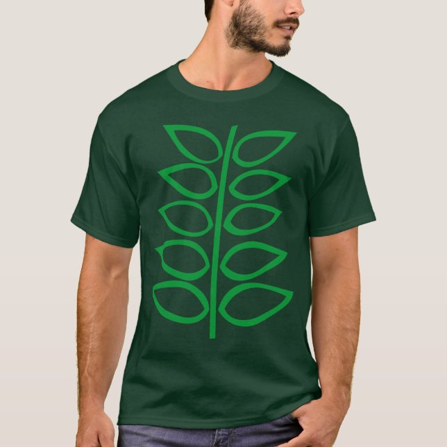 Camiseta Planta Retro - Verde (Frente)