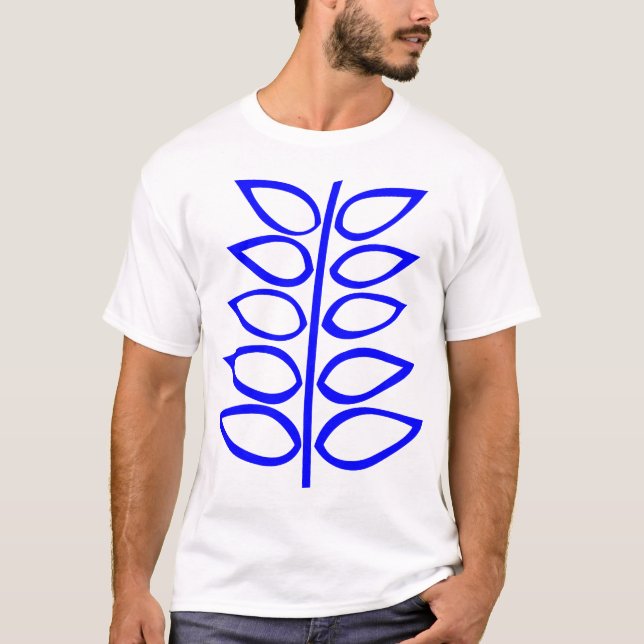 Camiseta Planta retrora - Azul (Frente)