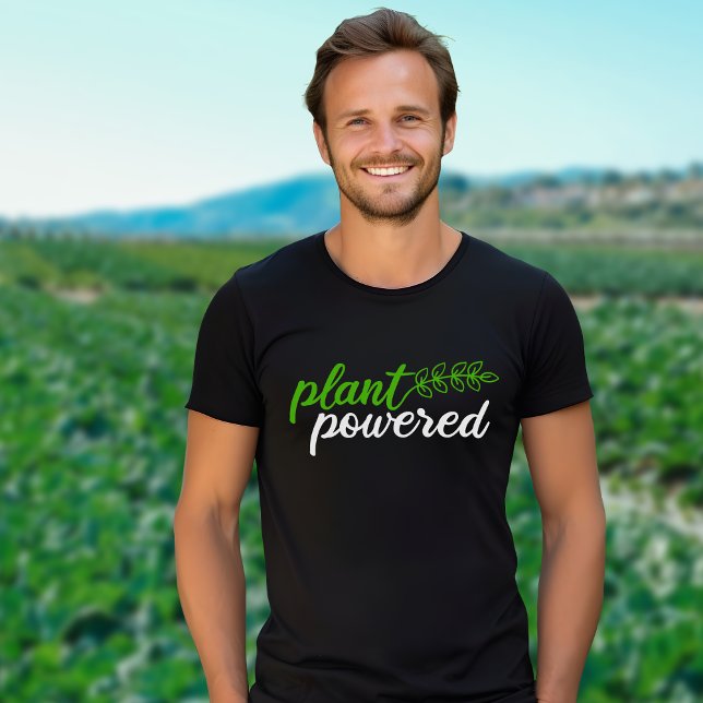 Camiseta Planta Vegan Simples Alimentada (unisex) (Criador carregado)
