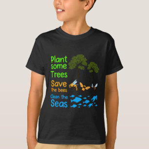Camiseta Plantar Mais Árvores Salva Abelhas Limpando A Natu