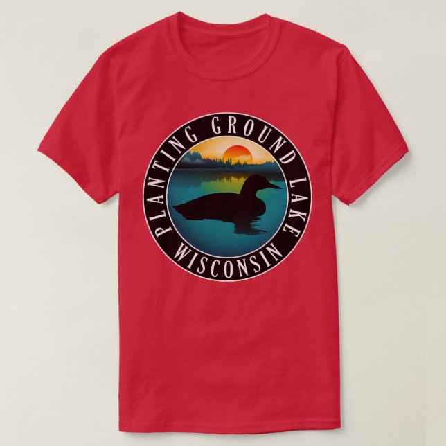 Camiseta Plantar o Ground Lake Wisconsin Loon (Frente do Design)