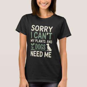 Camiseta Plantas Cachorros Engraçado Presente para Amante d