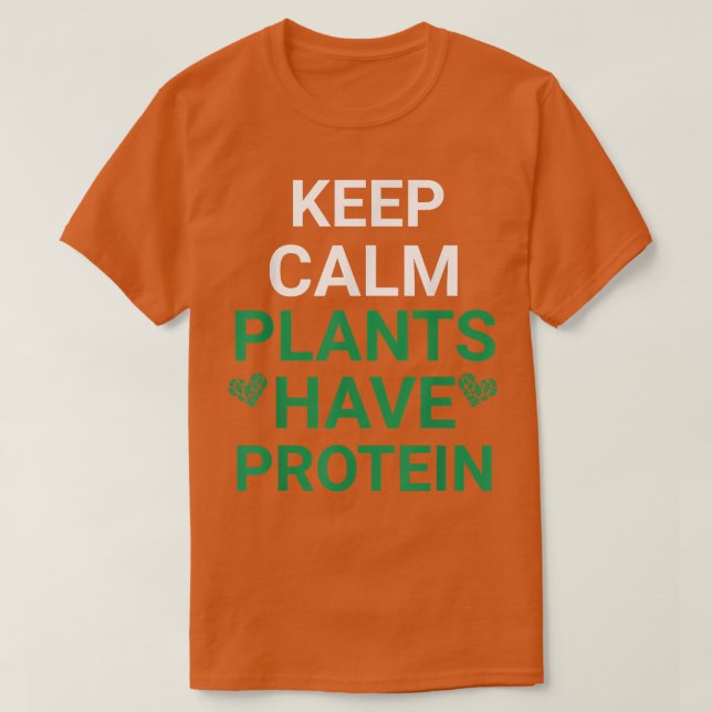 Camiseta Plantas Calmas Têm Aromas De Proteína Vegan Vegeta (Frente do Design)