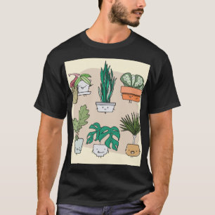 Camiseta Plantas Casernas Bonitas: Botânicas Coloridas.
