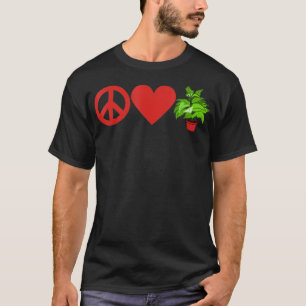 Camiseta Plantas De Amor Pela Paz E Plantas De Amor