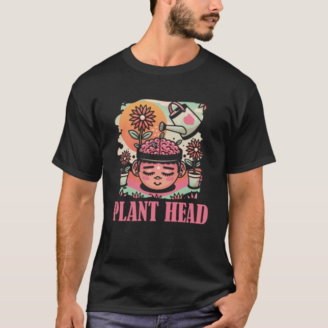Camiseta Plantas De Cabeça Vegetal Flores De Jardim Jardine (Frente)