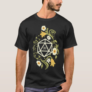 Camiseta Plantas de conjunto de gelo poliedral e flores 1