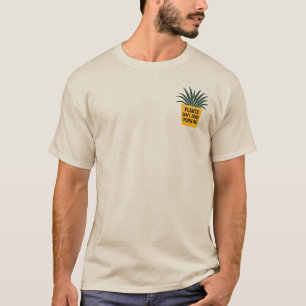 Camiseta Plantas Divertidas Não Julgam Carimbo de Tinta Vin