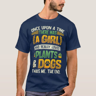 Camiseta Plantas E Cães Dama De Plantas De Sobrelotação