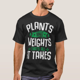 Camiseta Plantas E Pesos Vegetais Do Vegão Vegetal G