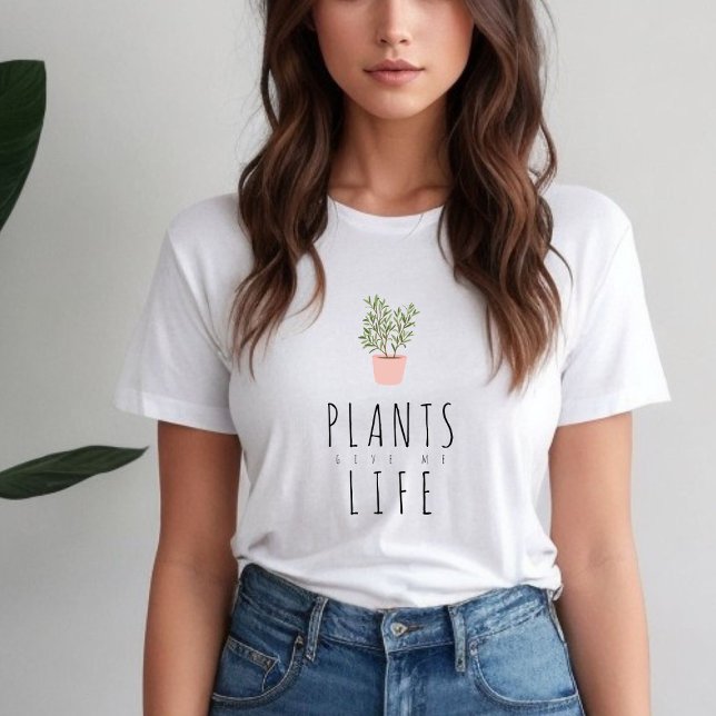 Camiseta Plantas Elemento gráfico de tendências vitalícias  (Criador carregado)