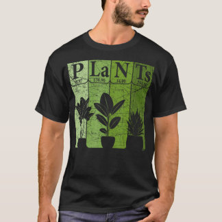 Camiseta Plantas Elementos de Mesa Periódicos Botânica de P