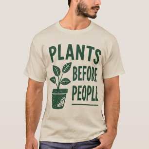 Camiseta Plantas Engraçadas Antes das Pessoas Arte de Carim