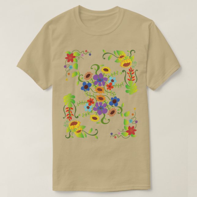Camiseta Plantas Florais Flores Flores Flores Flores Blosso (Frente do Design)