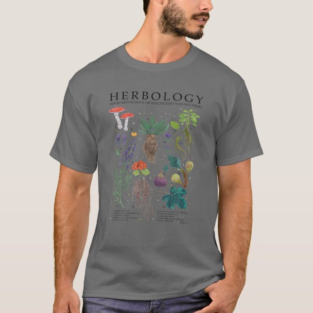 Camiseta Plantas Herbológicas, Fazendas E T Animal, Herbolo (Frente)