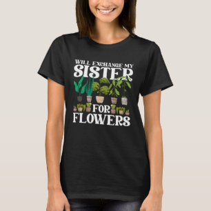 Camiseta Plantas Jardineiras Flores, Garden Gardener Sister