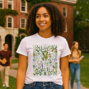Camiseta Plantas Medicinais & Flores por Adolphe Millot
