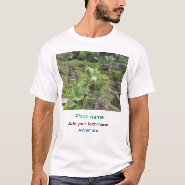 Camiseta Plantas naturais fotografia água de praia viagem (Frente)