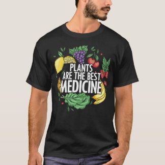 Camiseta Plantas São a Melhor Medicina Alimentação Integral
