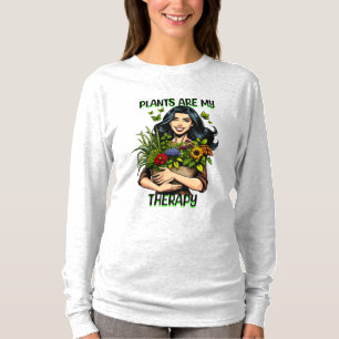 Camiseta Plantas são minha Terapia Fitodependente Engraça